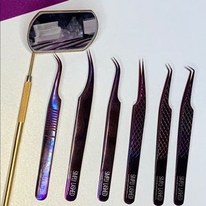 TWEEZERS AND LASH MIRROR BUNDLE